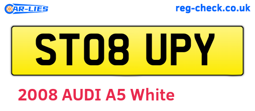 ST08UPY are the vehicle registration plates.
