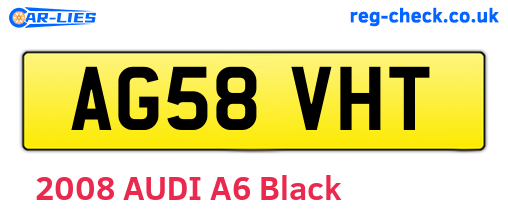 AG58VHT are the vehicle registration plates.