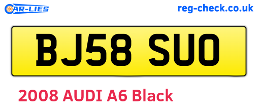 BJ58SUO are the vehicle registration plates.