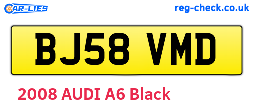 BJ58VMD are the vehicle registration plates.