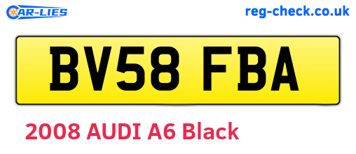 BV58FBA are the vehicle registration plates.