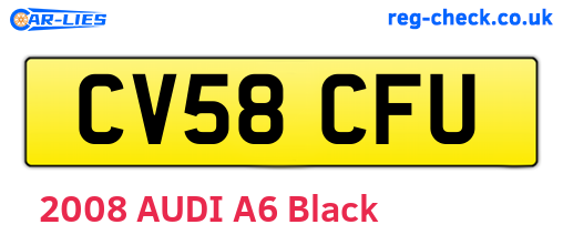 CV58CFU are the vehicle registration plates.