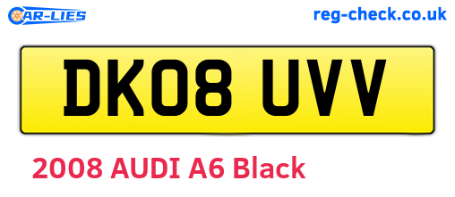 DK08UVV are the vehicle registration plates.