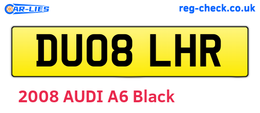 DU08LHR are the vehicle registration plates.