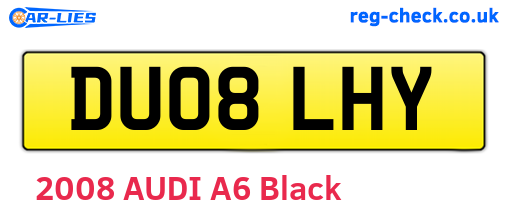 DU08LHY are the vehicle registration plates.