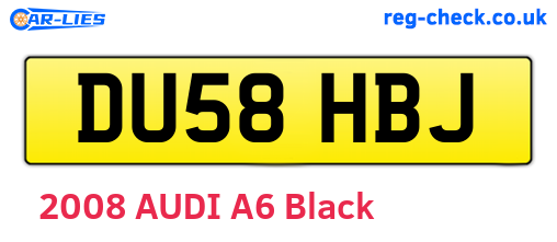 DU58HBJ are the vehicle registration plates.