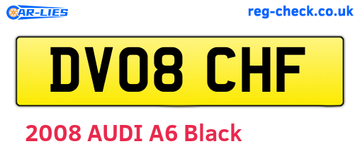 DV08CHF are the vehicle registration plates.