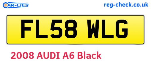 FL58WLG are the vehicle registration plates.