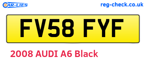 FV58FYF are the vehicle registration plates.