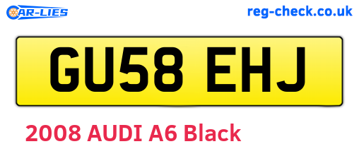 GU58EHJ are the vehicle registration plates.