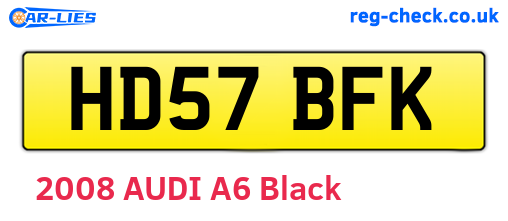 HD57BFK are the vehicle registration plates.
