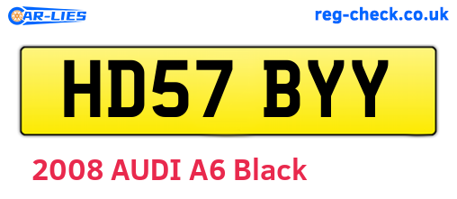 HD57BYY are the vehicle registration plates.