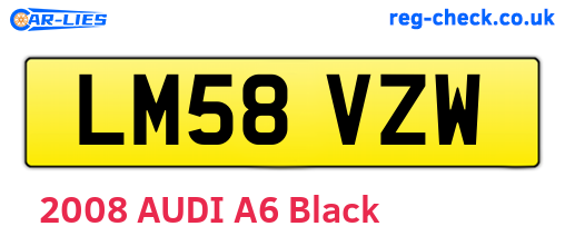 LM58VZW are the vehicle registration plates.