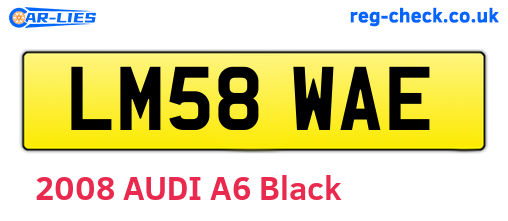 LM58WAE are the vehicle registration plates.