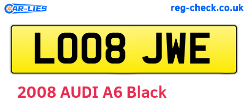 LO08JWE are the vehicle registration plates.