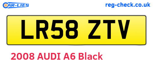 LR58ZTV are the vehicle registration plates.