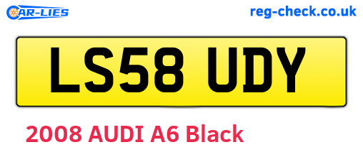 LS58UDY are the vehicle registration plates.