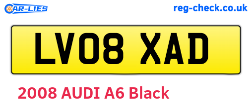 LV08XAD are the vehicle registration plates.