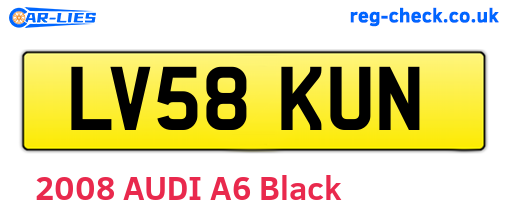 LV58KUN are the vehicle registration plates.