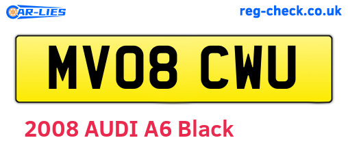 MV08CWU are the vehicle registration plates.