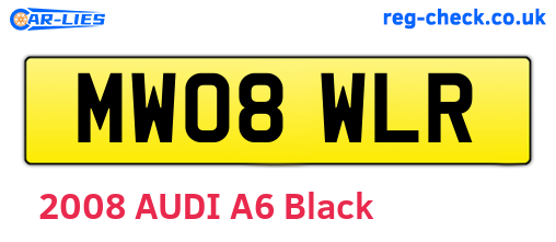 MW08WLR are the vehicle registration plates.