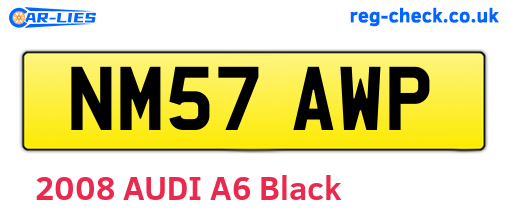 NM57AWP are the vehicle registration plates.