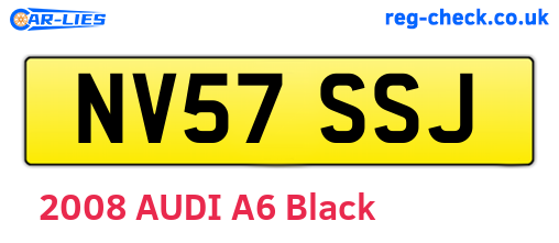NV57SSJ are the vehicle registration plates.