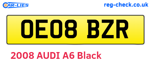 OE08BZR are the vehicle registration plates.
