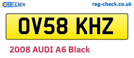 OV58KHZ are the vehicle registration plates.