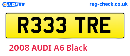 R333TRE are the vehicle registration plates.