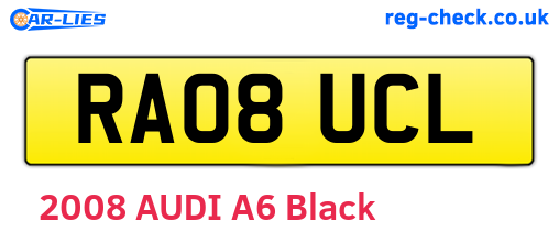 RA08UCL are the vehicle registration plates.