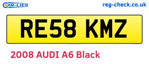 RE58KMZ are the vehicle registration plates.