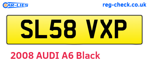 SL58VXP are the vehicle registration plates.