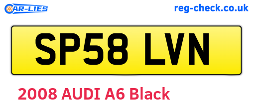 SP58LVN are the vehicle registration plates.