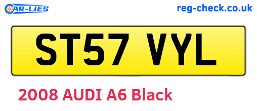 ST57VYL are the vehicle registration plates.