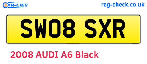 SW08SXR are the vehicle registration plates.