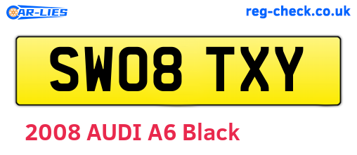 SW08TXY are the vehicle registration plates.