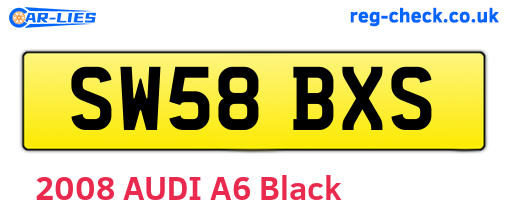SW58BXS are the vehicle registration plates.