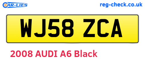 WJ58ZCA are the vehicle registration plates.