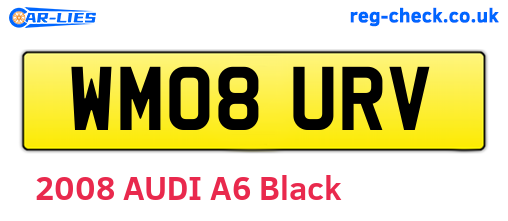 WM08URV are the vehicle registration plates.
