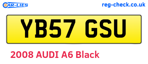 YB57GSU are the vehicle registration plates.