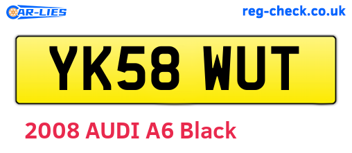 YK58WUT are the vehicle registration plates.