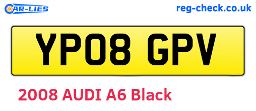 YP08GPV are the vehicle registration plates.