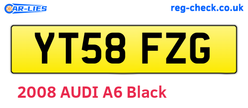 YT58FZG are the vehicle registration plates.