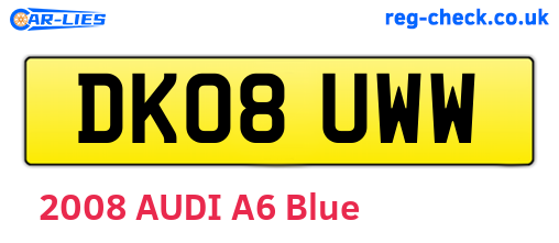 DK08UWW are the vehicle registration plates.