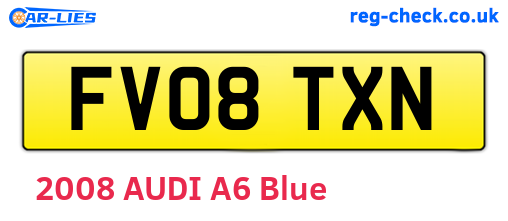 FV08TXN are the vehicle registration plates.