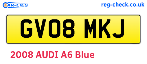 GV08MKJ are the vehicle registration plates.