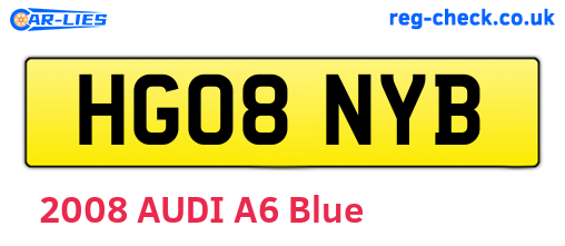 HG08NYB are the vehicle registration plates.