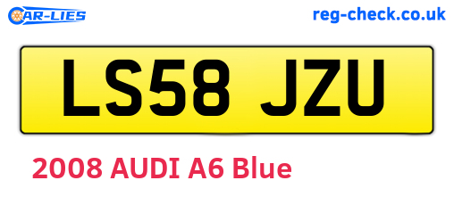 LS58JZU are the vehicle registration plates.