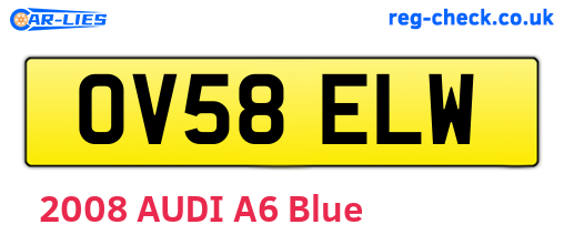 OV58ELW are the vehicle registration plates.